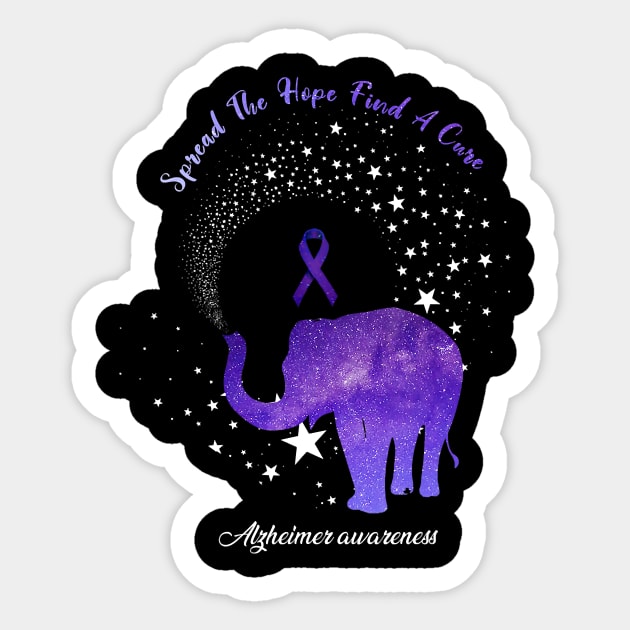 Alzheimer Awareness Spread The Hope Find A Cure Gift Sticker by thuylinh8